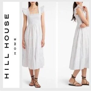 Hill House Ellie Nap Dress Blue White Swiss Dot